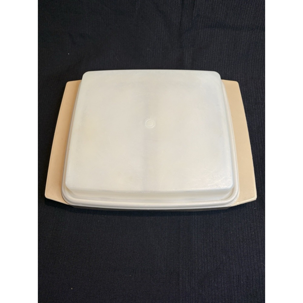 Vintage Tupperware 723-2 Square Deviled Egg Keeper Container with Lid & Inserts